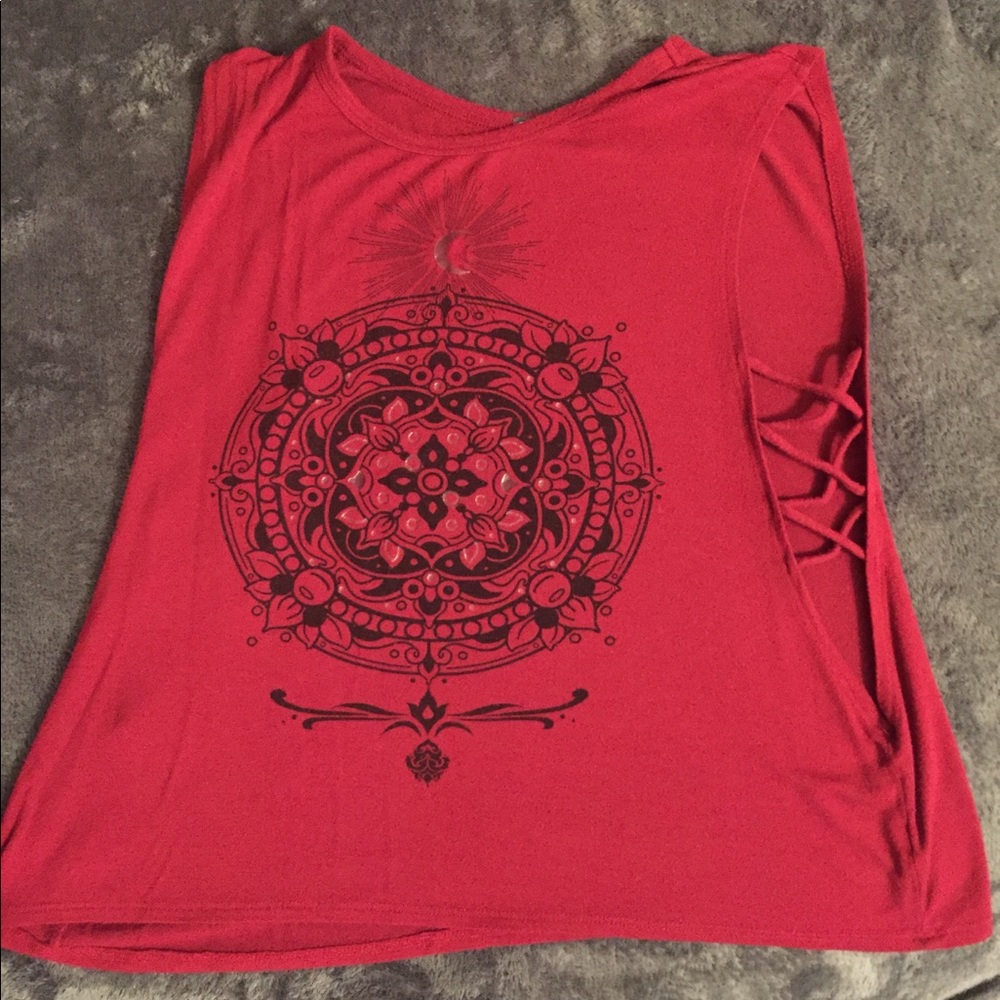Maroon Mandala Tank Top